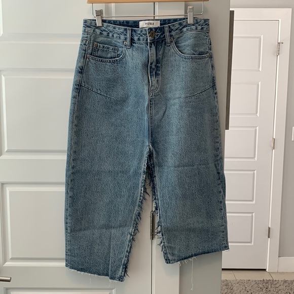 Pistola Asymmetrical Jean Skirt - Picture 1 of 5